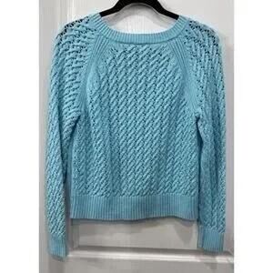 Talbots Light Blue Textured Knit Sweater